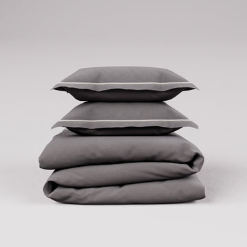 CONFINE Set Copripiumino - Antracite