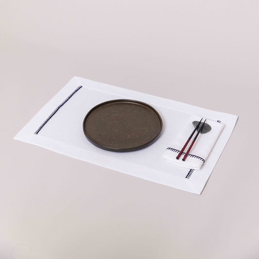 ONDA Tovaglietta Americana & Tovagliolo - Neve