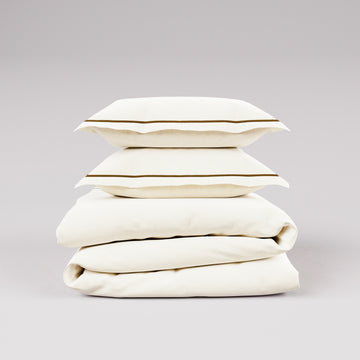 CONFINE Set Copripiumino - Latte