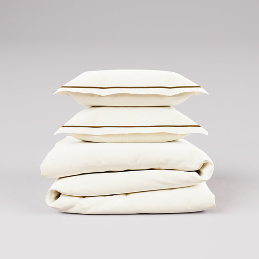 CONFINE Set Copripiumino - Latte