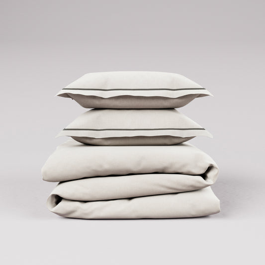 CONFINE Set Copripiumino - Madreperla