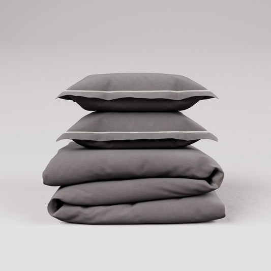 CONFINE Set Copripiumino - Antracite